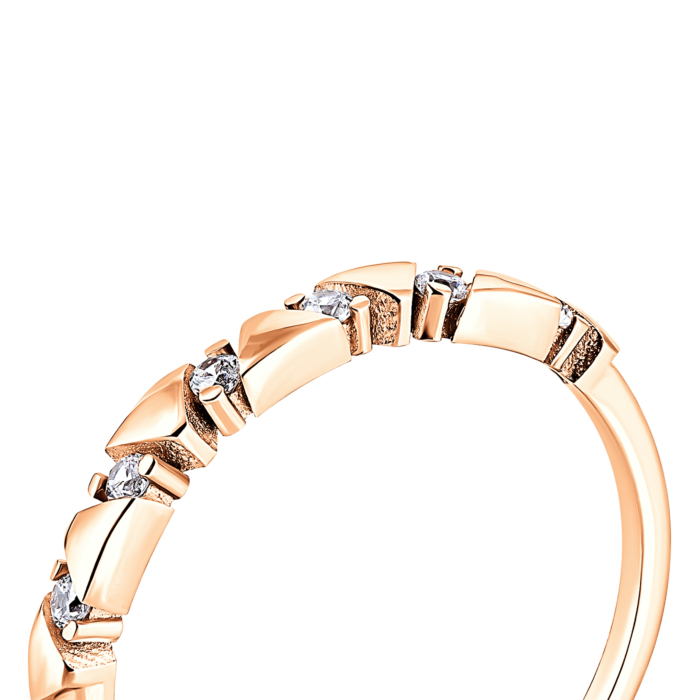 Золотое кольцо с фианитами. Артикул UG51/101/027