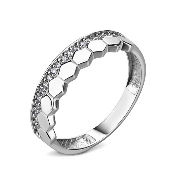 Золота каблучка з фіанітами. Артикул UG51/101/028/1