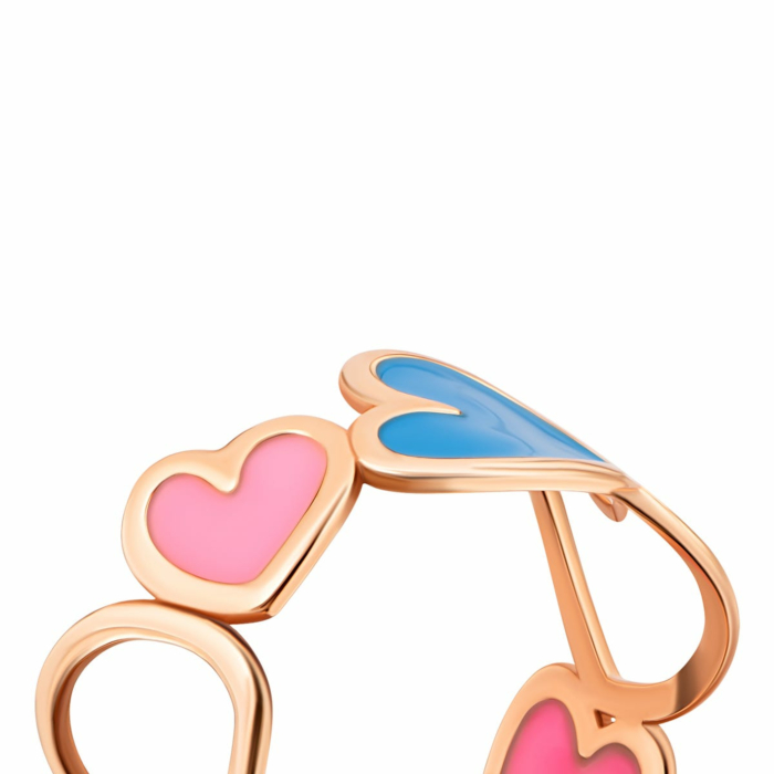 Золота каблучка з емаллю. Артикул UG51/101/034