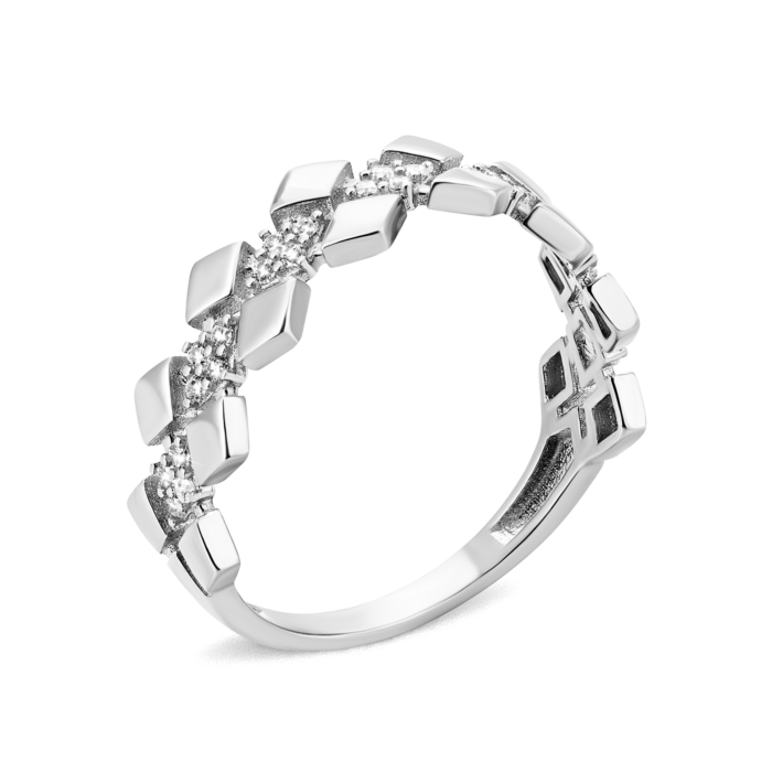 Золота каблучка з фіанітами. Артикул UG51/101/064/1