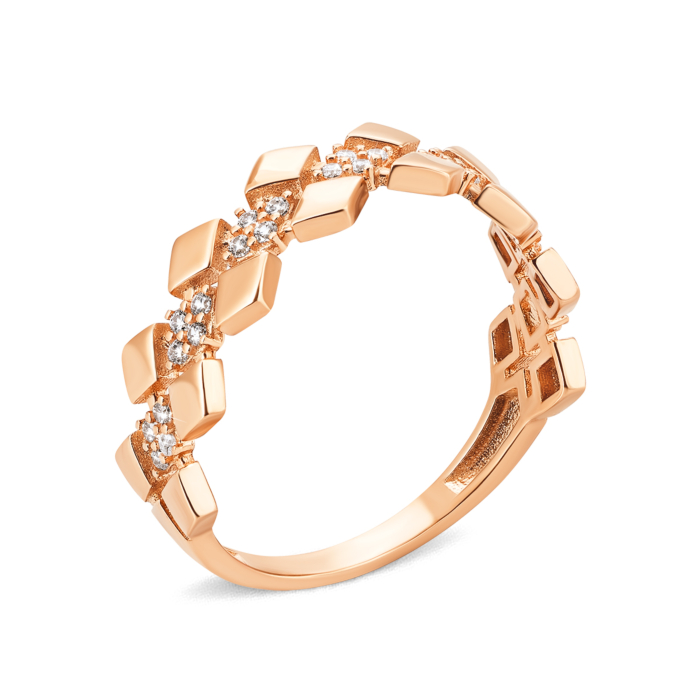 Золотое кольцо с фианитами. Артикул UG51/101/064