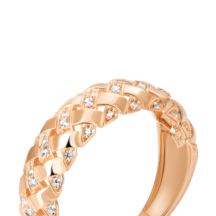 Золотое кольцо с фианитами. Артикул UG51/101/065