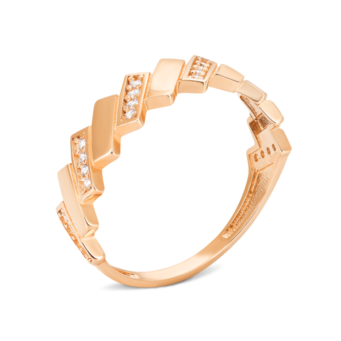 Золотое кольцо с фианитами. Артикул UG51/101/066