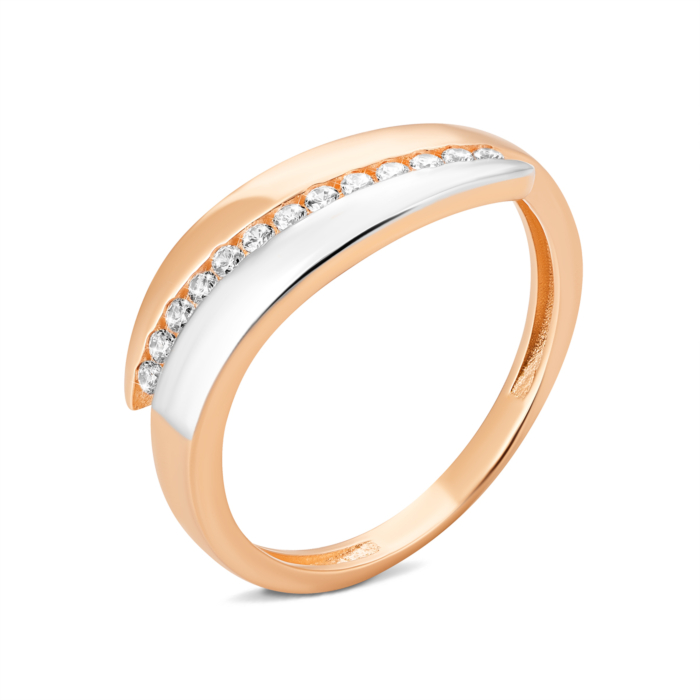 Золотое кольцо с фианитами. Артикул UG51/101/070