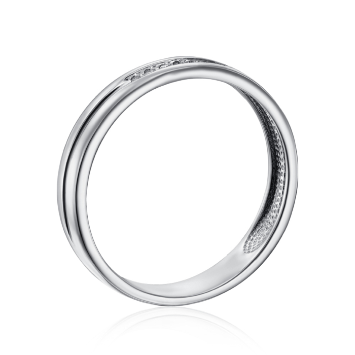 Обручальное кольцо с бриллиантами. Артикул 100008/02/1/8007