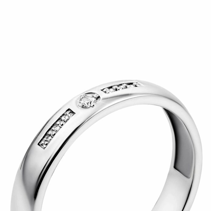 Золота обручка з діамантами. Артикул UG5100009/02/1/8157