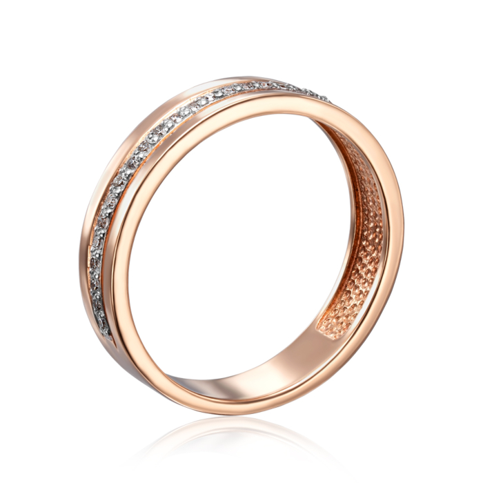 Обручальное кольцо с бриллиантами (100010/01/1/8007)
