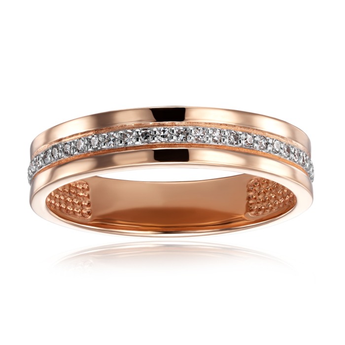 Обручальное кольцо с бриллиантами (100010/01/1/8007)