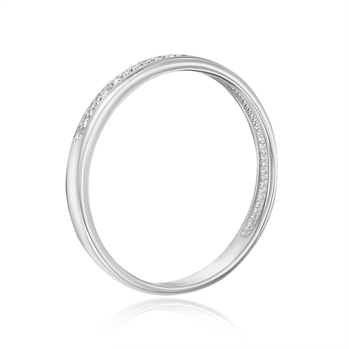 Обручальное кольцо с бриллиантами. Артикул 100011/02/1/8007