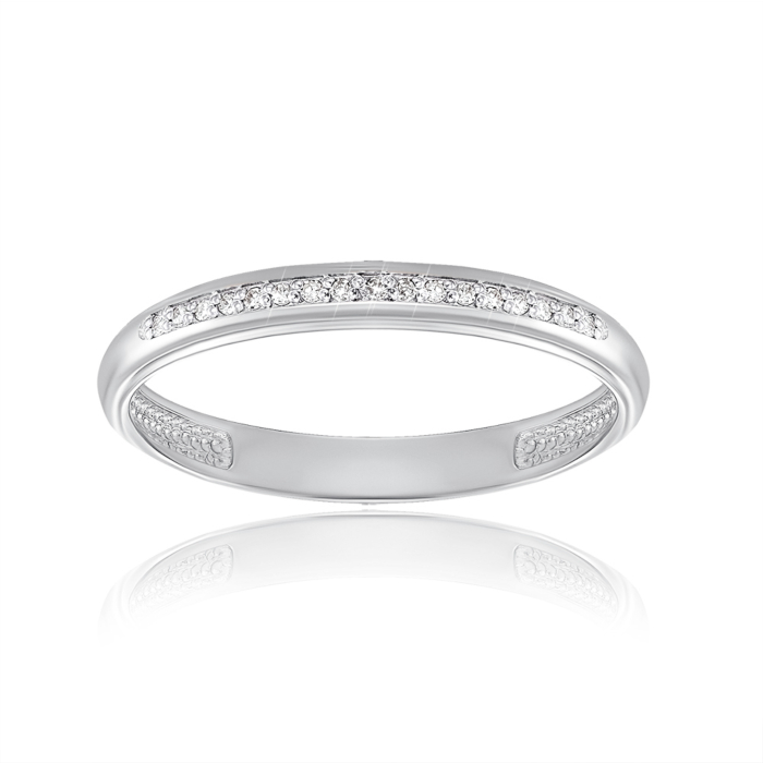 Обручальное кольцо с бриллиантами. Артикул 100011/02/1/8007