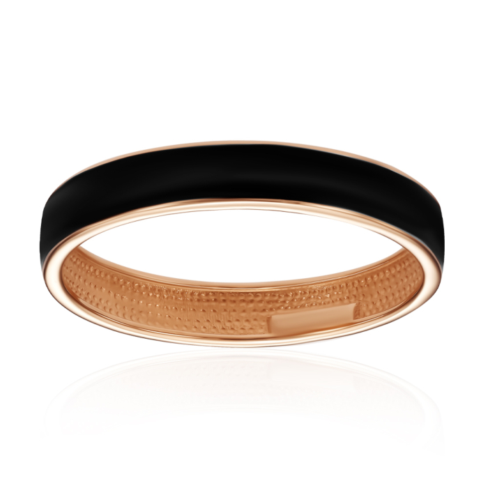 Золотое обручальное кольцо с эмалью. Артикул 100020-1/01/0/389