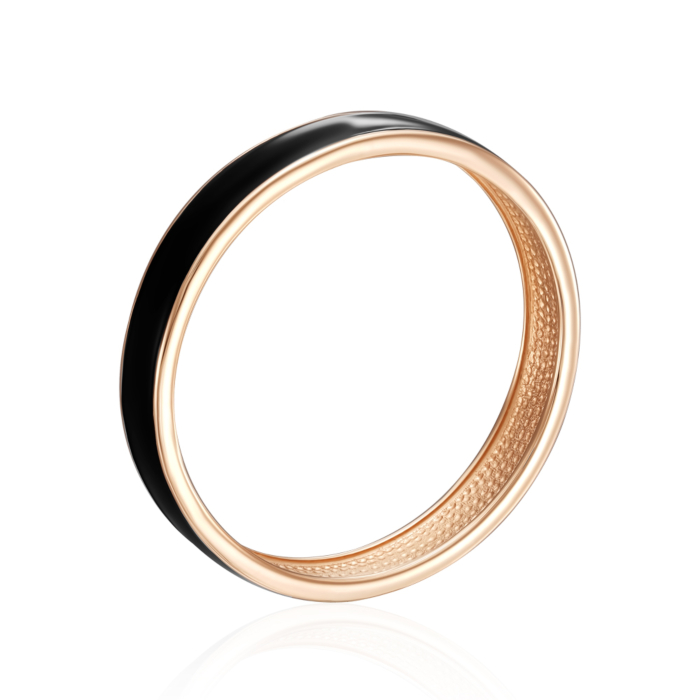 Золотое обручальное кольцо с эмалью. Артикул 100020-1/01/0/389