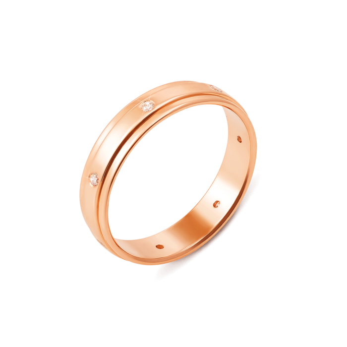 Обручка з діамантами. Артикул 10004/1.5