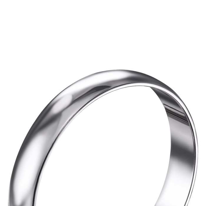 Срібна класична обручка. Артикул 1004-11/12/1