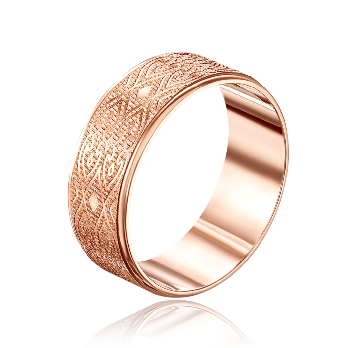 Обручальное кольцо с алмазной гранью. Артикул 10101/19