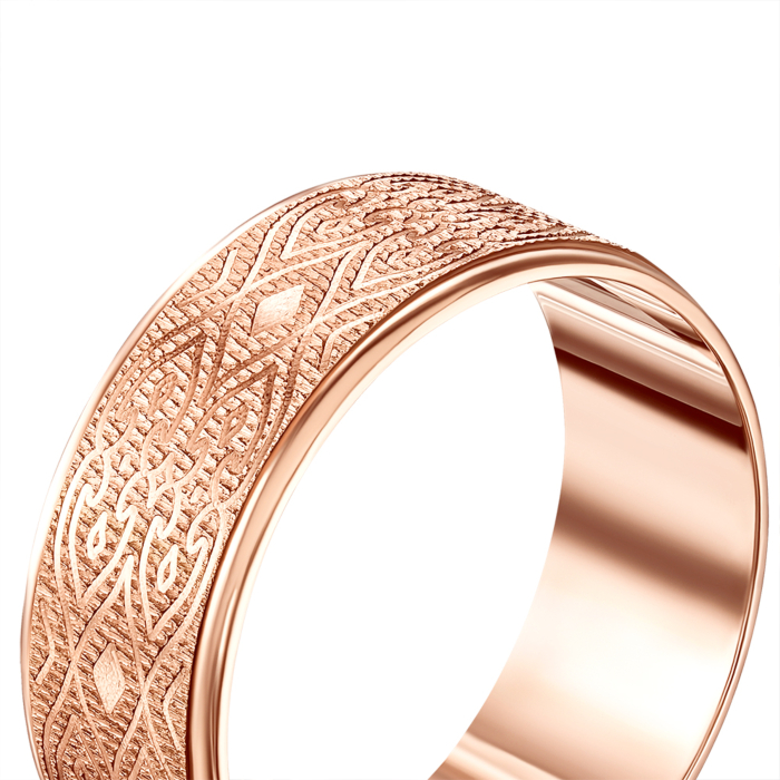 Обручальное кольцо с алмазной гранью. Артикул 10101/19