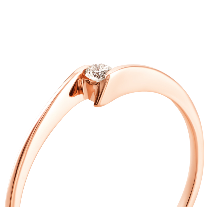 Золотое кольцо с бриллиантом. Артикул UG5101200