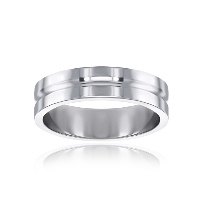 Обручка з білого золота. Артикул 10127б