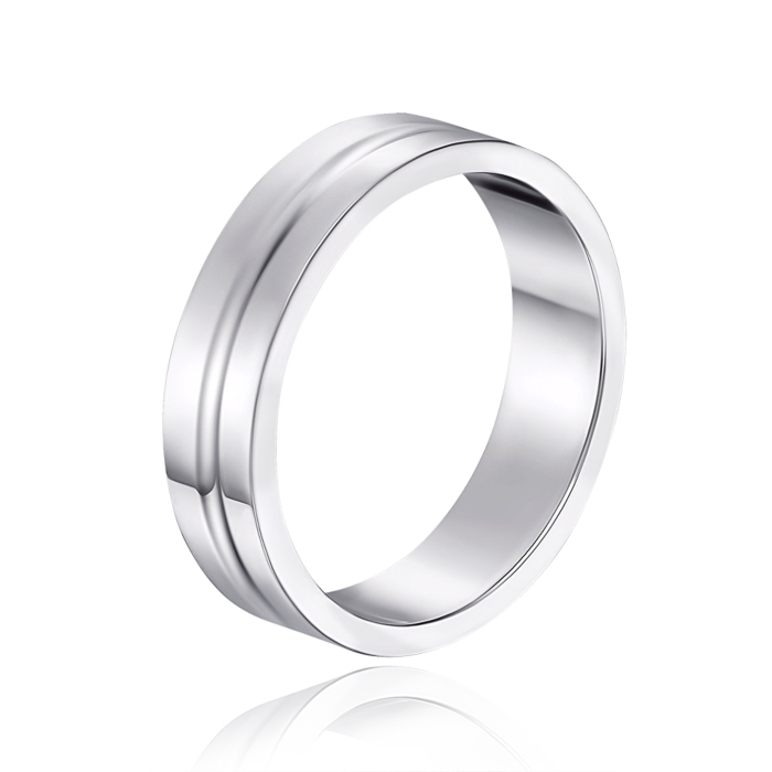 Обручка з білого золота. Артикул 10127б