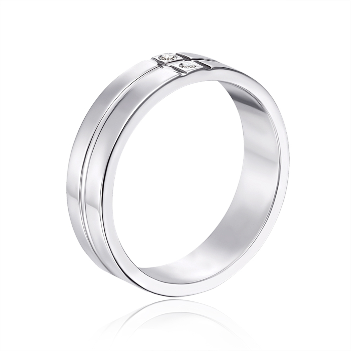 Обручка з фіанітами. Артикул 10129б