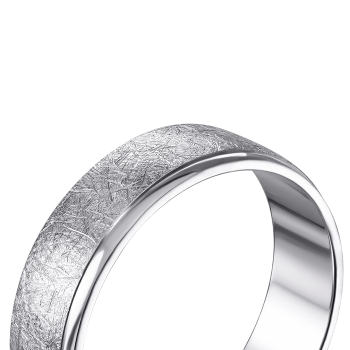 Серебряное обручальное кольцо с алмазной гранью. Артикул 10134-1-11/12/1