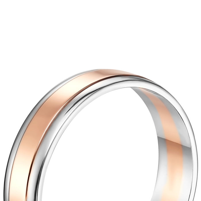 Обручальное кольцо комбинированное. Артикул 10151