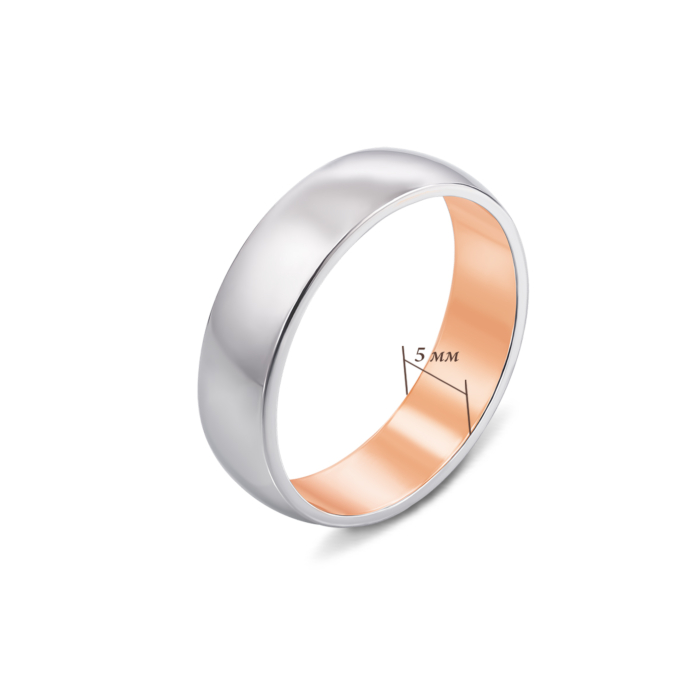 Обручальное кольцо комбинированное. Артикул 10164/1