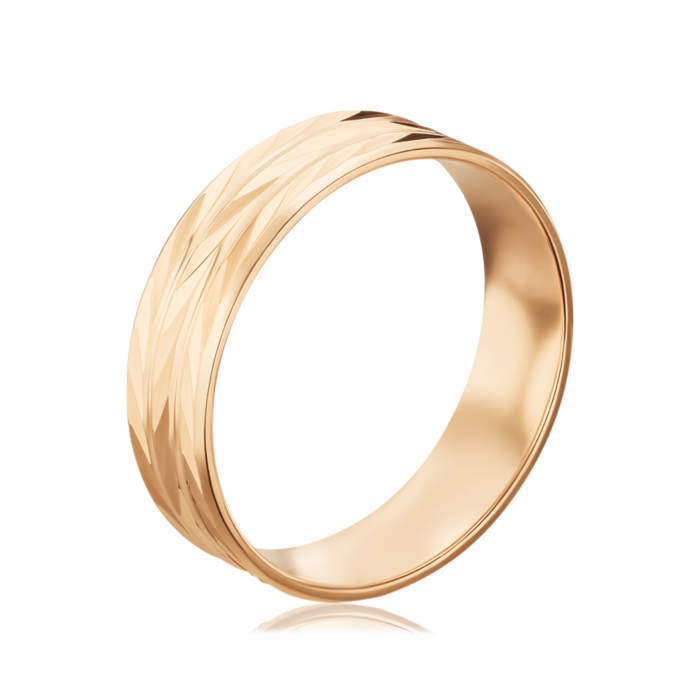 Золотое обручальное кольцо без вставки. Артикул 10195/01/0