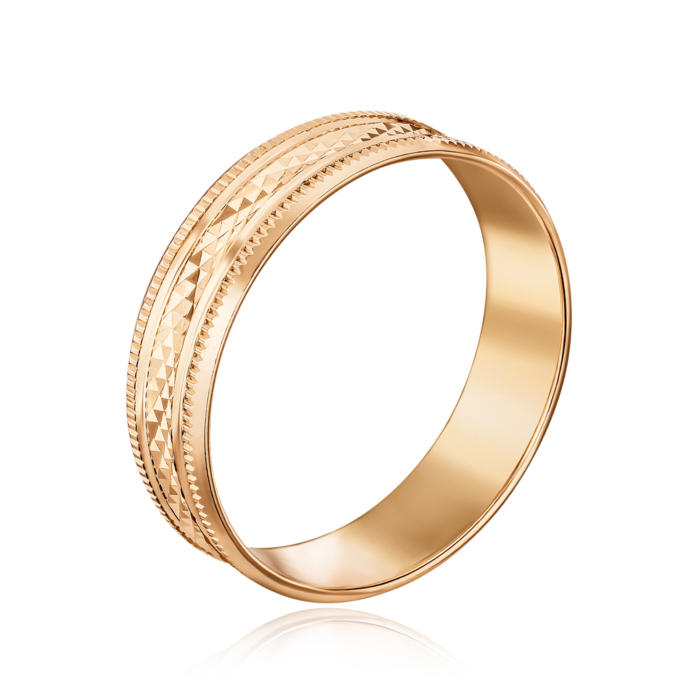 Золотое обручальное кольцо. Артикул 10200/01/0