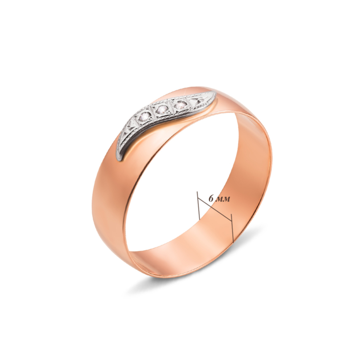 Обручка з діамантами. Артикул 1022