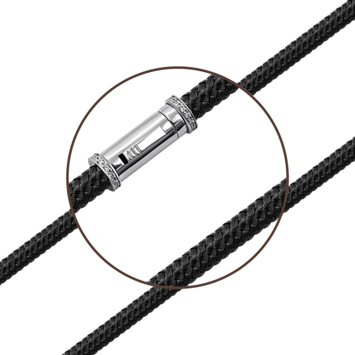 Ювелирный шнурок с серебряным замком. Артикул UG510424-ЖР