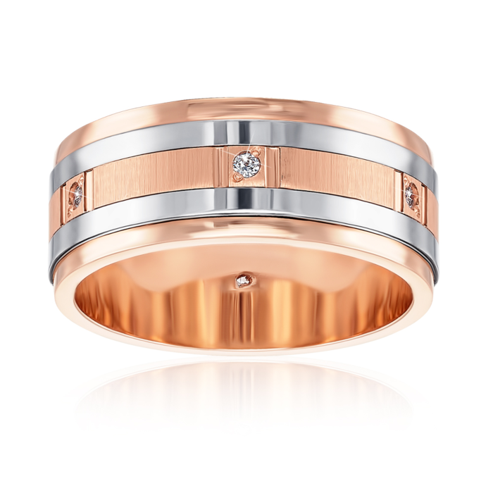 Обручка з діамантами. Артикул 1046