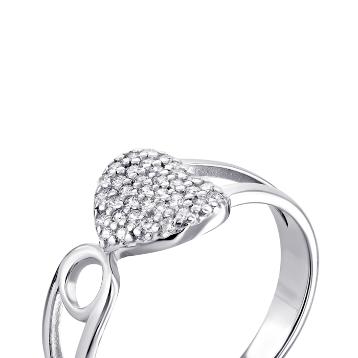 Срібна каблучка з фіанітами. Артикул UG510537