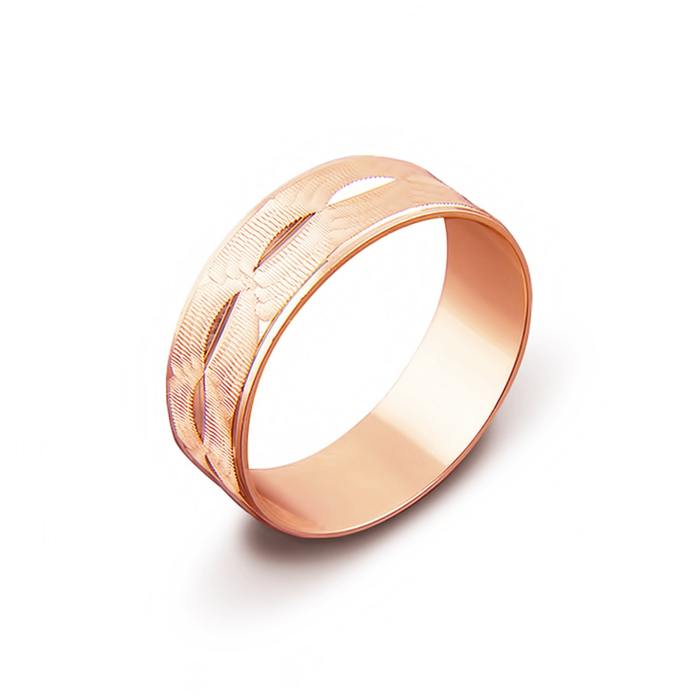 Обручальное кольцо с алмазной гранью. Артикул 1070/10