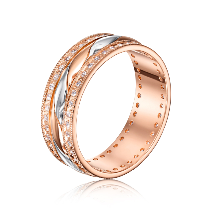 Обручка з фіанітами. Артикул 1079