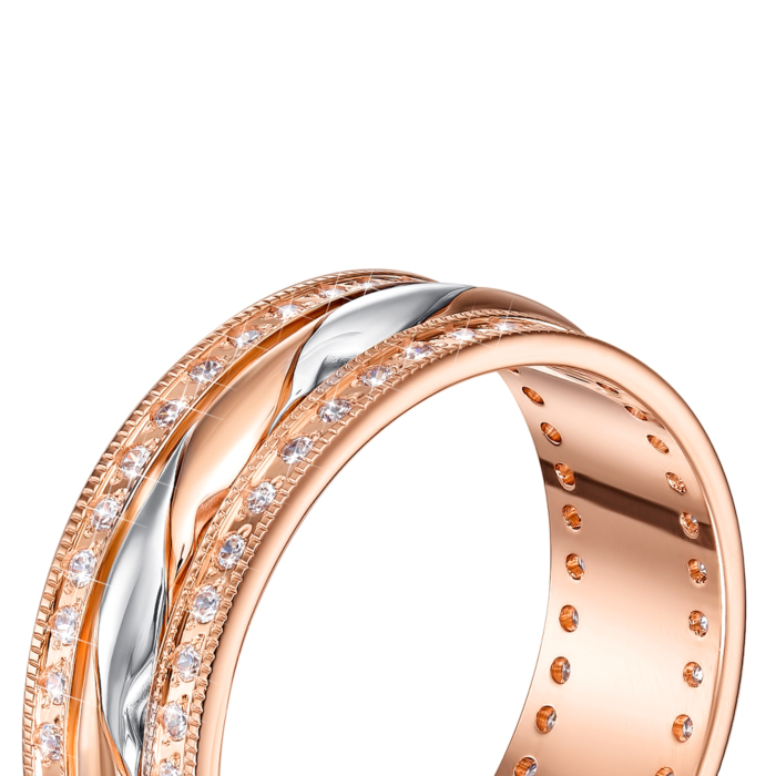 Обручка з фіанітами. Артикул 1079