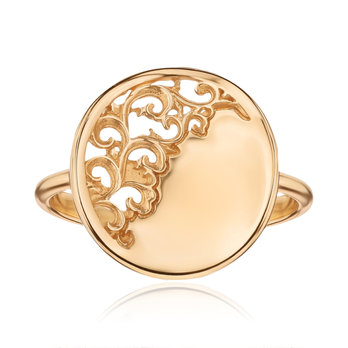 Золота каблучка без вставки 1091887101