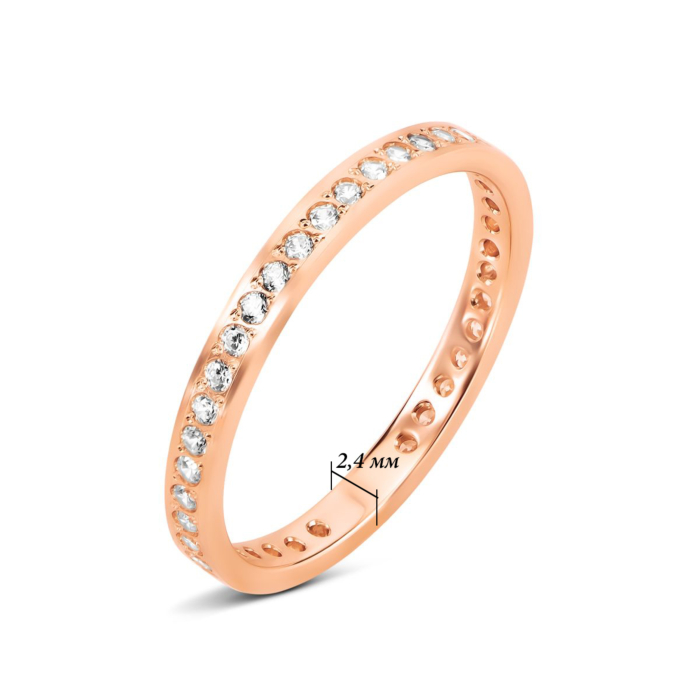 Обручка з фіанітами. Артикул UG511/0380/00/01/01 (8026)