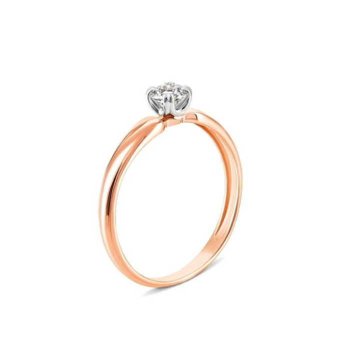 Золотое кольцо с фианитом. Артикул UG5110007/10/00/0013
