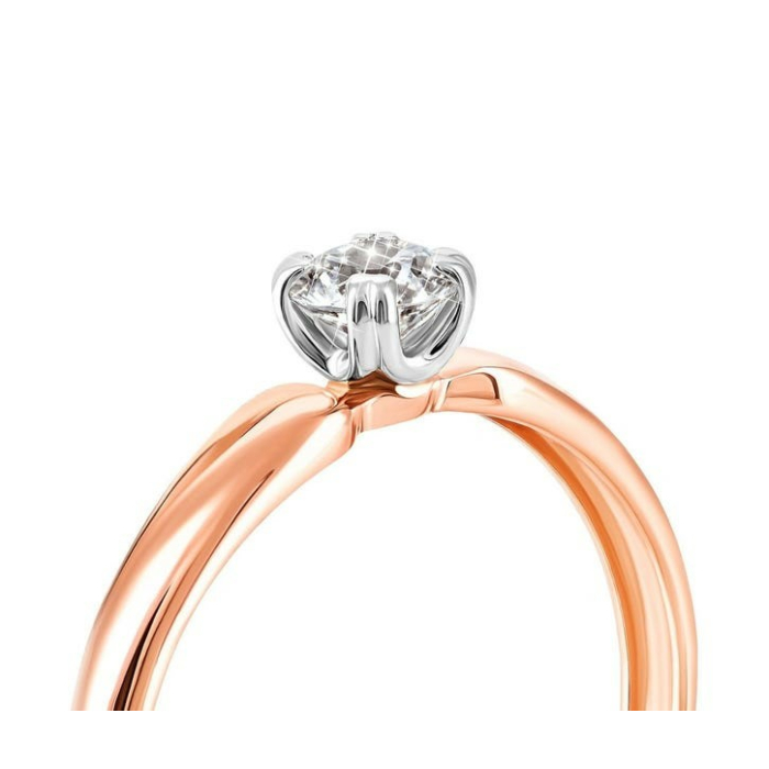 Золотое кольцо с фианитом. Артикул UG5110007/10/00/0013