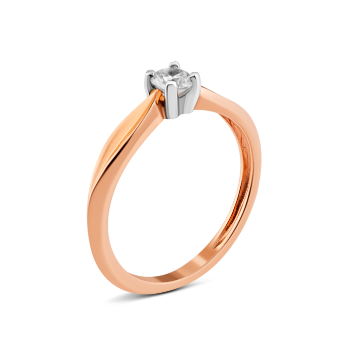 Золотое кольцо с фианитом. Артикул UG5110020/10/00/0148