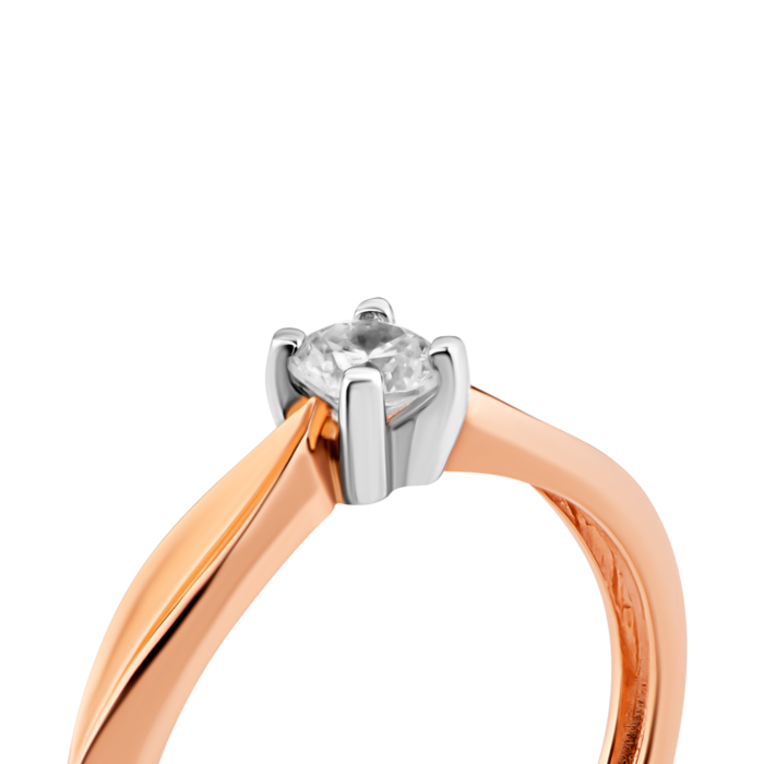 Золотое кольцо с фианитом. Артикул UG5110020/10/00/0148