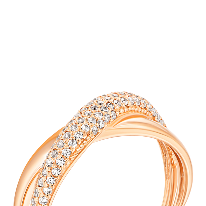 Золота каблучка з фіанітами. Артикул UG5110021/01/00/0045