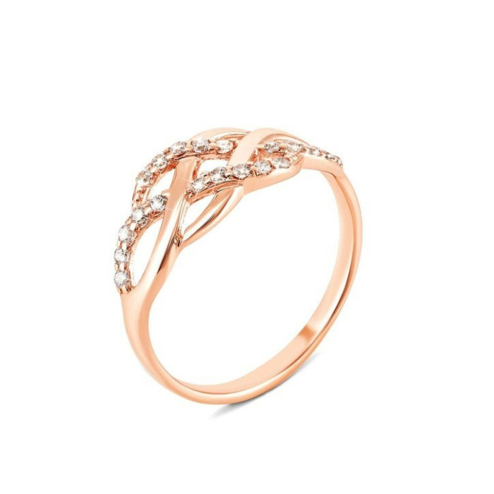 Золотое кольцо с фианитами. Артикул UG5110022/01/00/0035