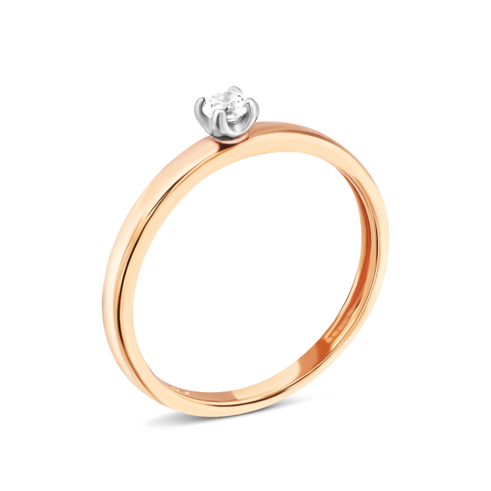 Золотое кольцо с фианитом. Артикул UG5110039/10/00/0019