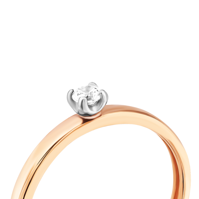 Золотое кольцо с фианитом. Артикул UG5110039/10/00/0019