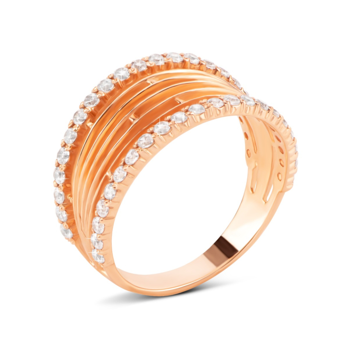 Золота каблучка з фіанітами. Артикул UG5110058/01/00/0093