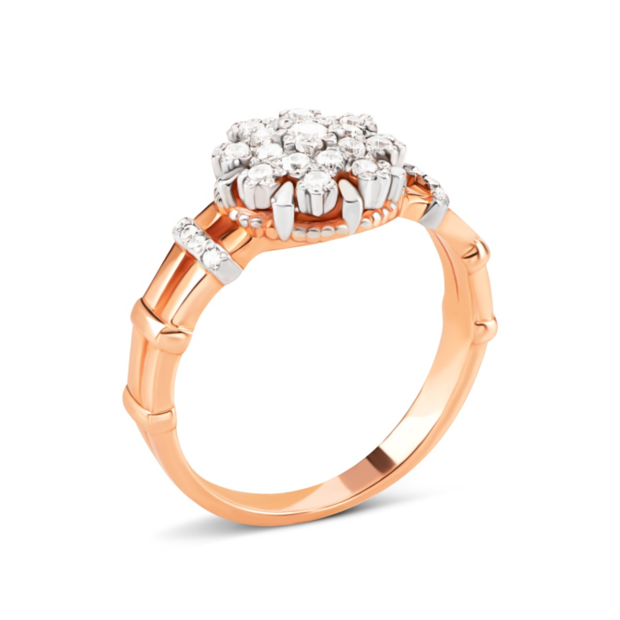 Золота каблучка з фіанітами. Артикул UG5110083/10/00/0115