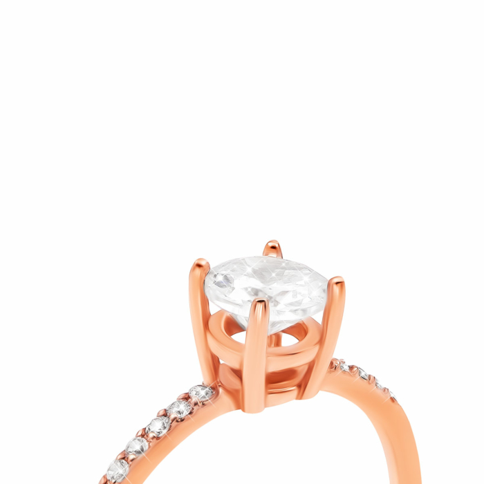 Золота каблучка з фіанітами. Артикул UG5110106/01/00/0158