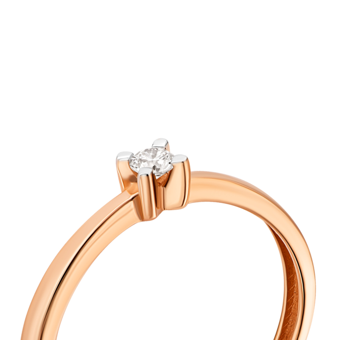 Золота каблучка з діамантом. Артикул UG51105137201